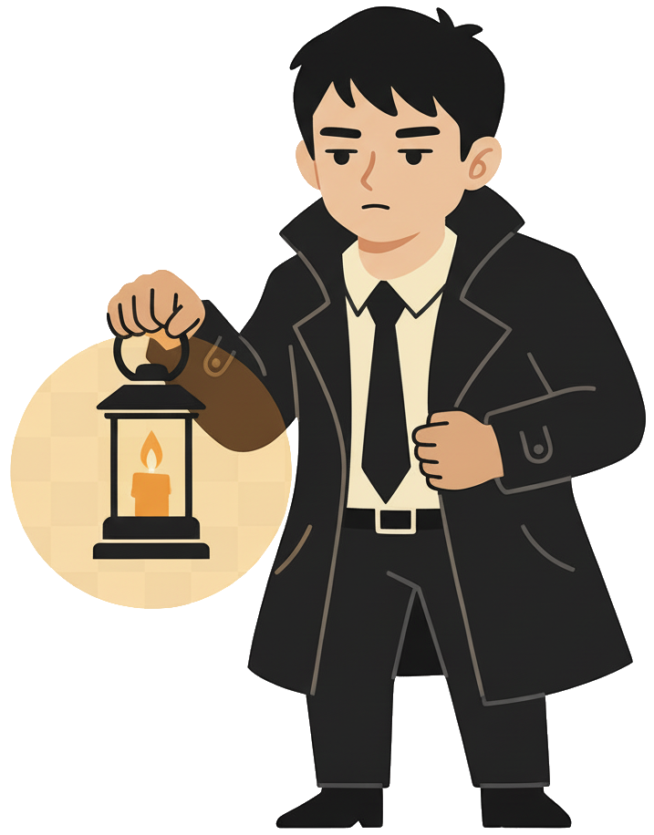 Detective Kien sprite silhouette